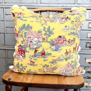 Vintage French Fabric Pillow