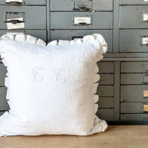 Vintage French Fabric Pillow