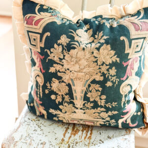 Vintage French Fabric Pillow