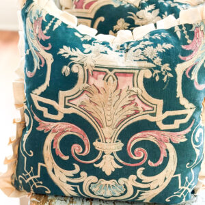 Vintage French Fabric Pillow