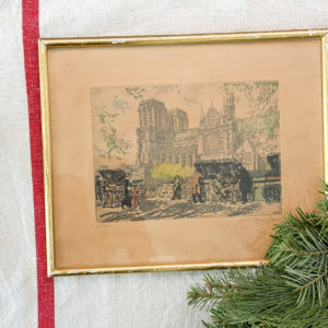 Vintage French Print of Notre-Dame