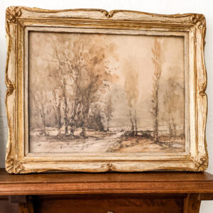 Antique French Watercolor