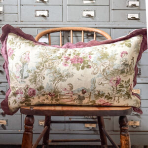 Vintage French Fabric Pillow