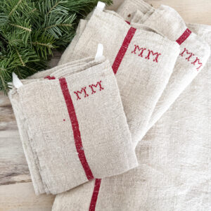 Vintage French Linen Tea Towel